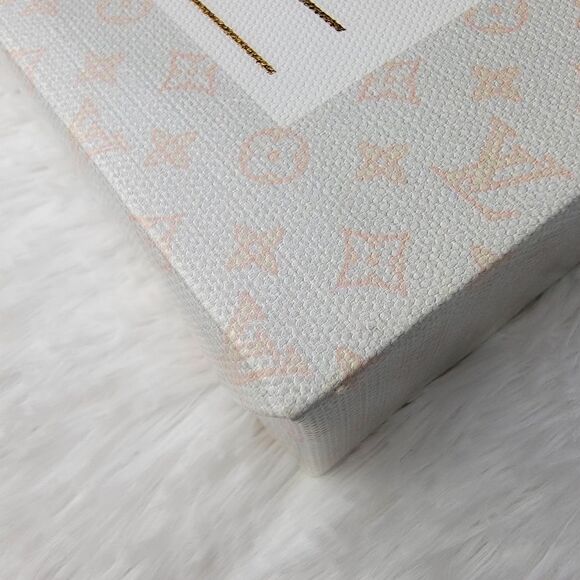 Oliver Gal To Do List Gold Fashion Wall Art Louis Vuitton Monogram Print Canvas - Picture 13 of 15